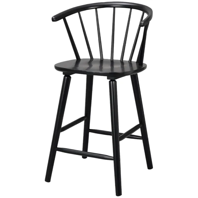 Rowico Home Carmen houten spijlen barkruk zwart - 65 cm
