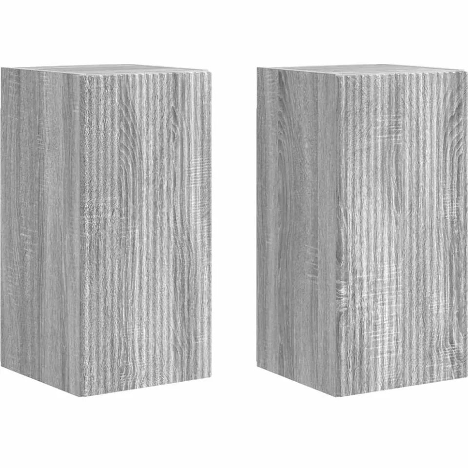 vidaXL TV Wandkast 2 st Grijs Sonoma Bewerkt hout, foto 3