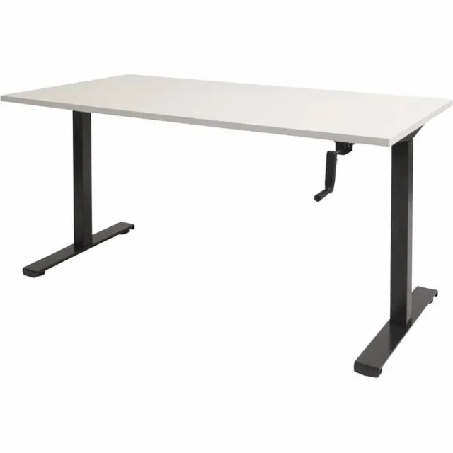 Schaffenburg Zit-sta bureau - Slinger 140x80 wit - zwart frame