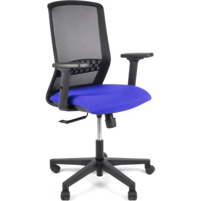 Maxima Linea bureaustoel - Tekna 01 - ergonomisch EN1335 - multi verstelbaar - max. draagvermogen 110kg - zwart/blauw
