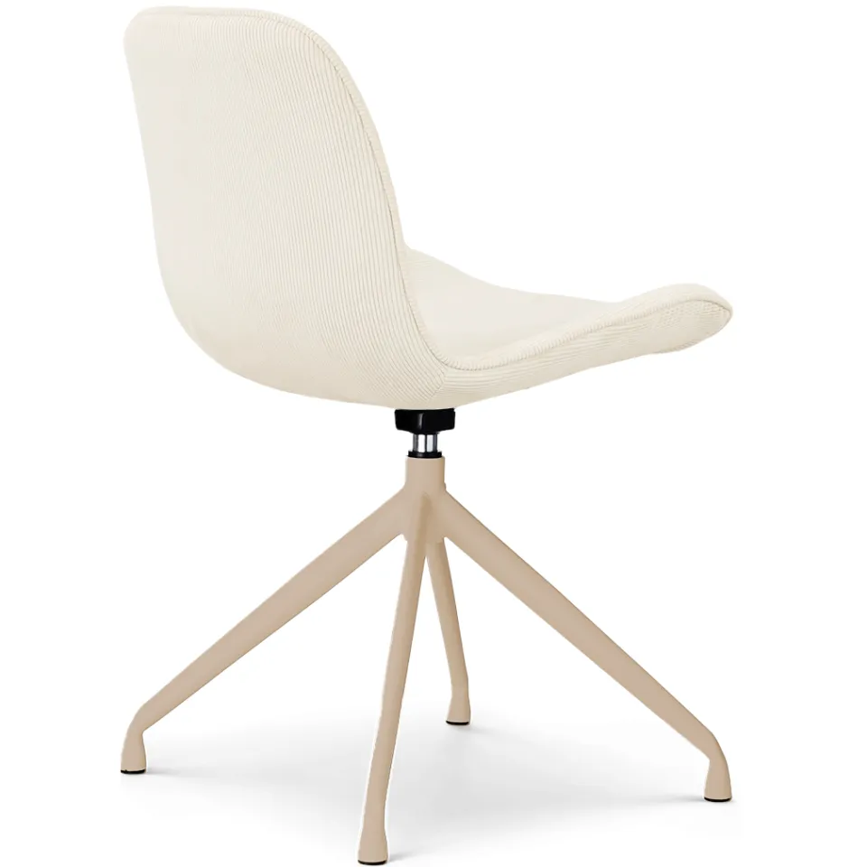 Nolon Nola-Fé draaibare eetkamerstoel rib beige - beige onderstel, foto 4