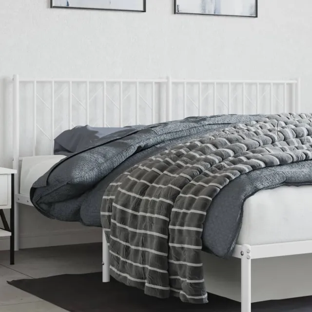 vidaXL Vervangend hoofdbord 180 cm metaal wit
