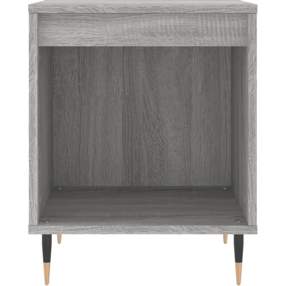 vidaXL Nachtkastjes 2 st 40x35x50 cm bewerkt hout grijs sonoma eiken, foto 4