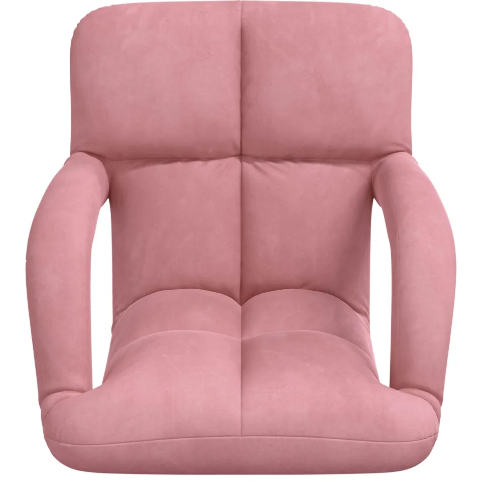 vidaXL Verstelbare vlo stoelen Roze Fluweel, foto 4