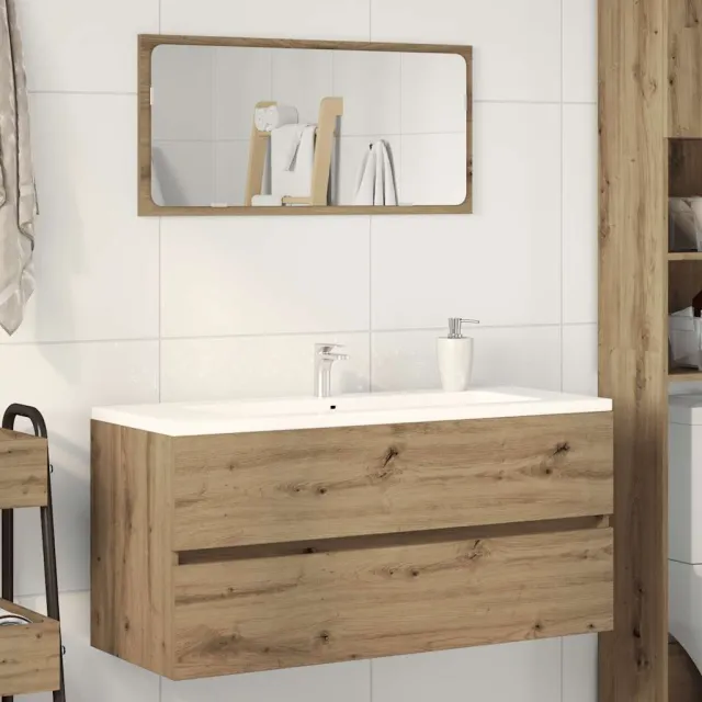 vidaXL Wastafelkast 100x38,5x45 cm bewerkt hout artisanaal eikenkleur, foto 2