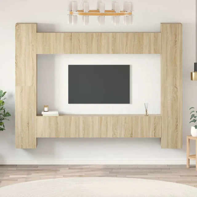vidaXL 10-delige Tv-meubelset bewerkt hout sonoma eikenkleurig, foto 2
