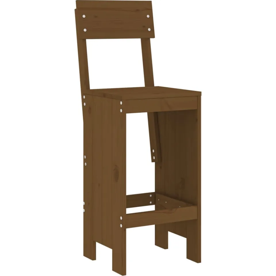 vidaXL 3-delige Tuinbarset massief grenenhout honingbruin bruin, foto 4