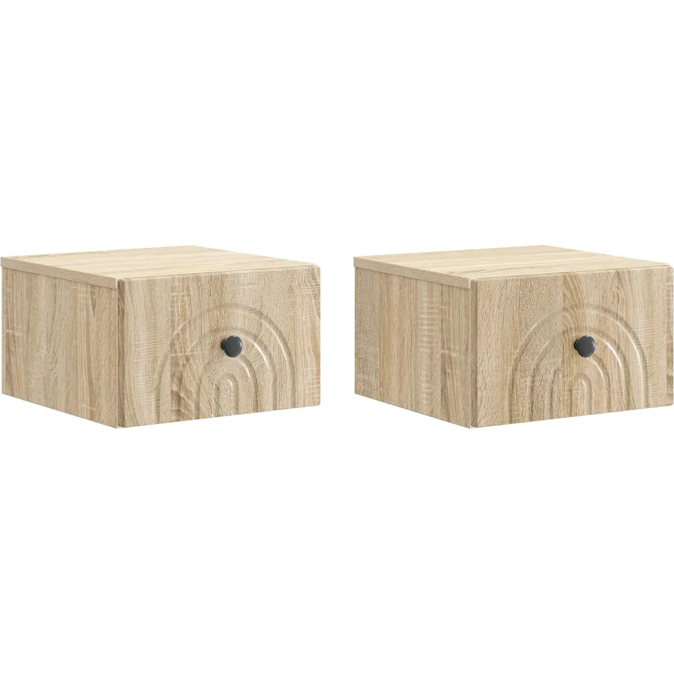 vidaXL Wandbeugel Bedkast 2 st Sonoma Eiken 33 x 34,5 x 20 cm, foto 3