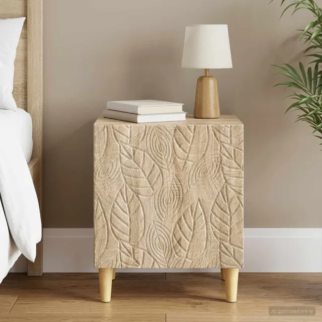 vidaXL Nachtkastje Sonoma Eiken 43 x 34,5 x 50 cm Bewerkt hout Bruin