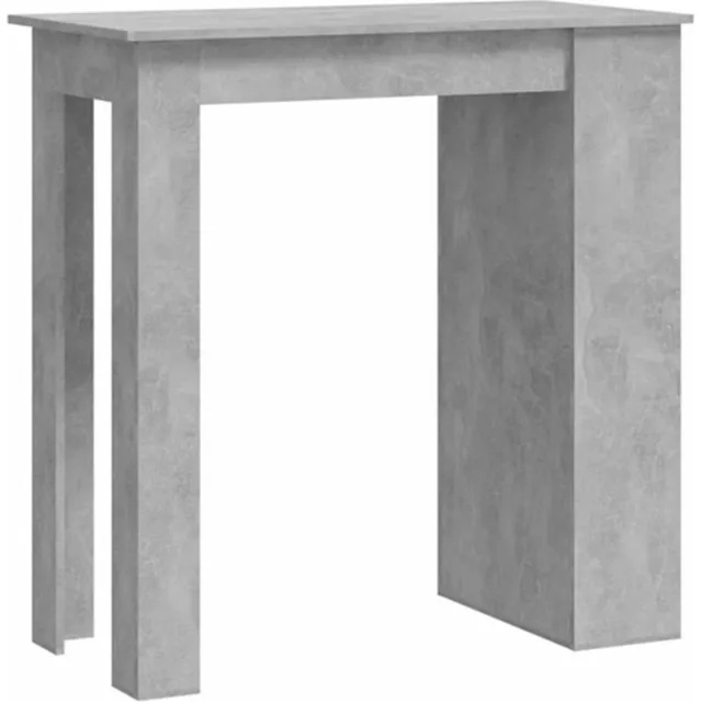 vidaXL Bartafel - met - opbergrek - 102x50x103,5 - cm - spaanplaat - betongrijs