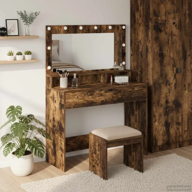 vidaXL Plafondtafel Gerookt eiken 100 x 41 x 135 cm Bewerkt hout, foto 2