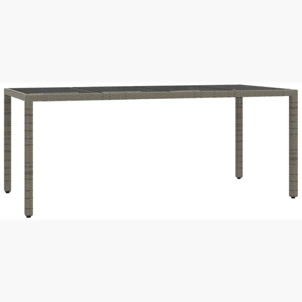 vidaXL 7-delige Tuinset met kussens poly rattan grijs, foto 4