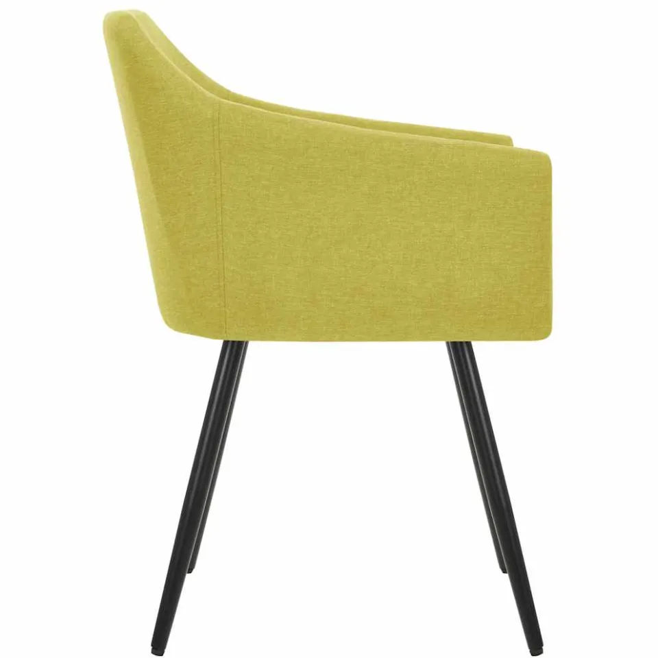 vidaXL Eetkamerstoelen 2 st stof groen, foto 4