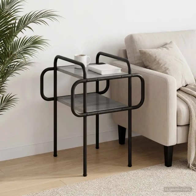 vidaXL Salontafel Grijs Sonoma 40 x 40 x 51 cm Bewerkt hout, foto 2
