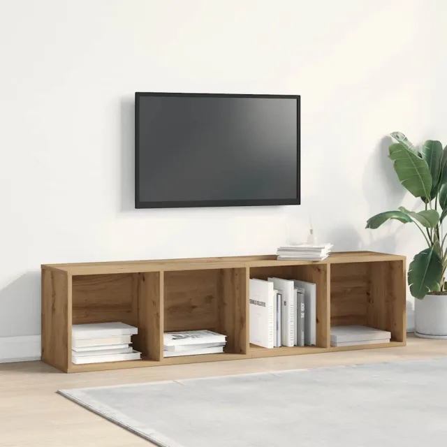 vidaXL Tv-meubel 120x34x37 cm bewerkt hout artisanaal eikenkleur, foto 2