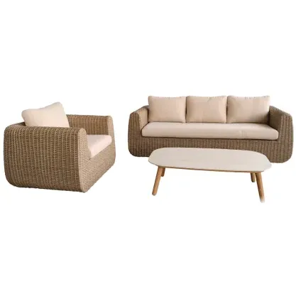 Central Park - Loungeset Kyma - Aluminium/wicker - Beige - 4 Personen, foto 2