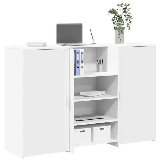 vidaXL Receptiebalie 155x50x103,5 cm bewerkt hout wit