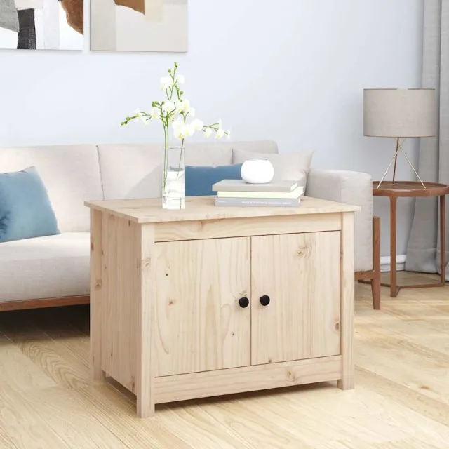 vidaXL Salontafel 71x49x55 cm massief grenenhout bruin, foto 2