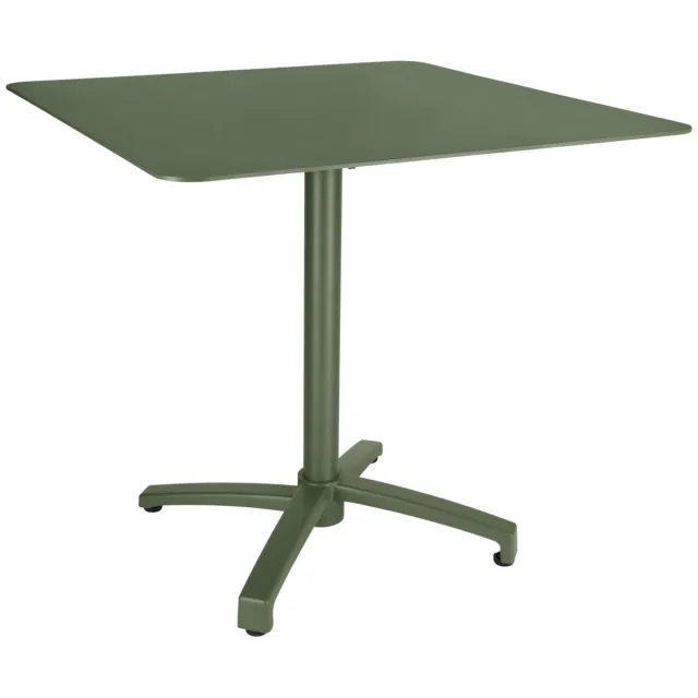 Vega Aluminium tafel voor buiten Taipa vierkant; 80x80x72 cm (LxBxH); Tafelblad olijf, frame olijf; vierkant