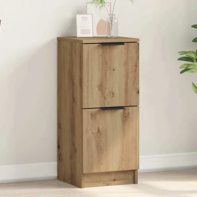 vidaXL Dressoir 30x30x70 cm bewerkt hout artisanaal eikenkleur Bruin