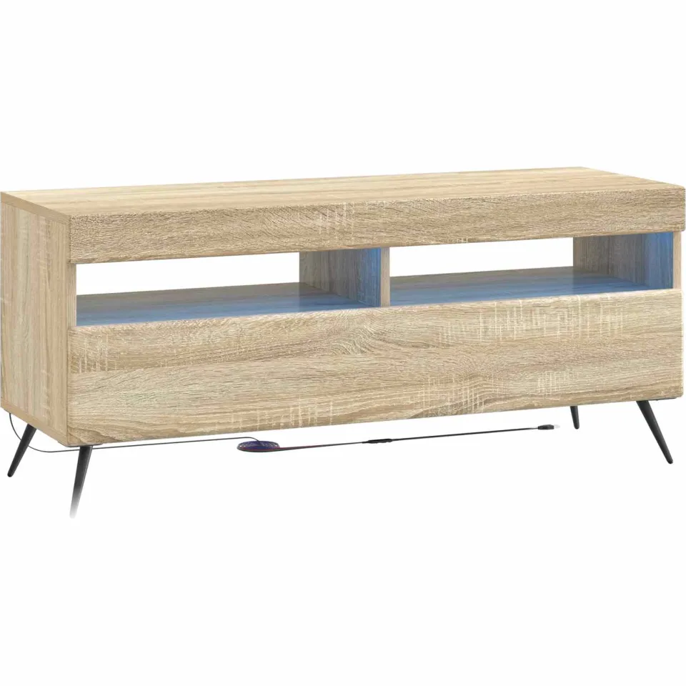 vidaXL LED tv-meubel Sonoma Eiken Bewerkt hout, foto 3