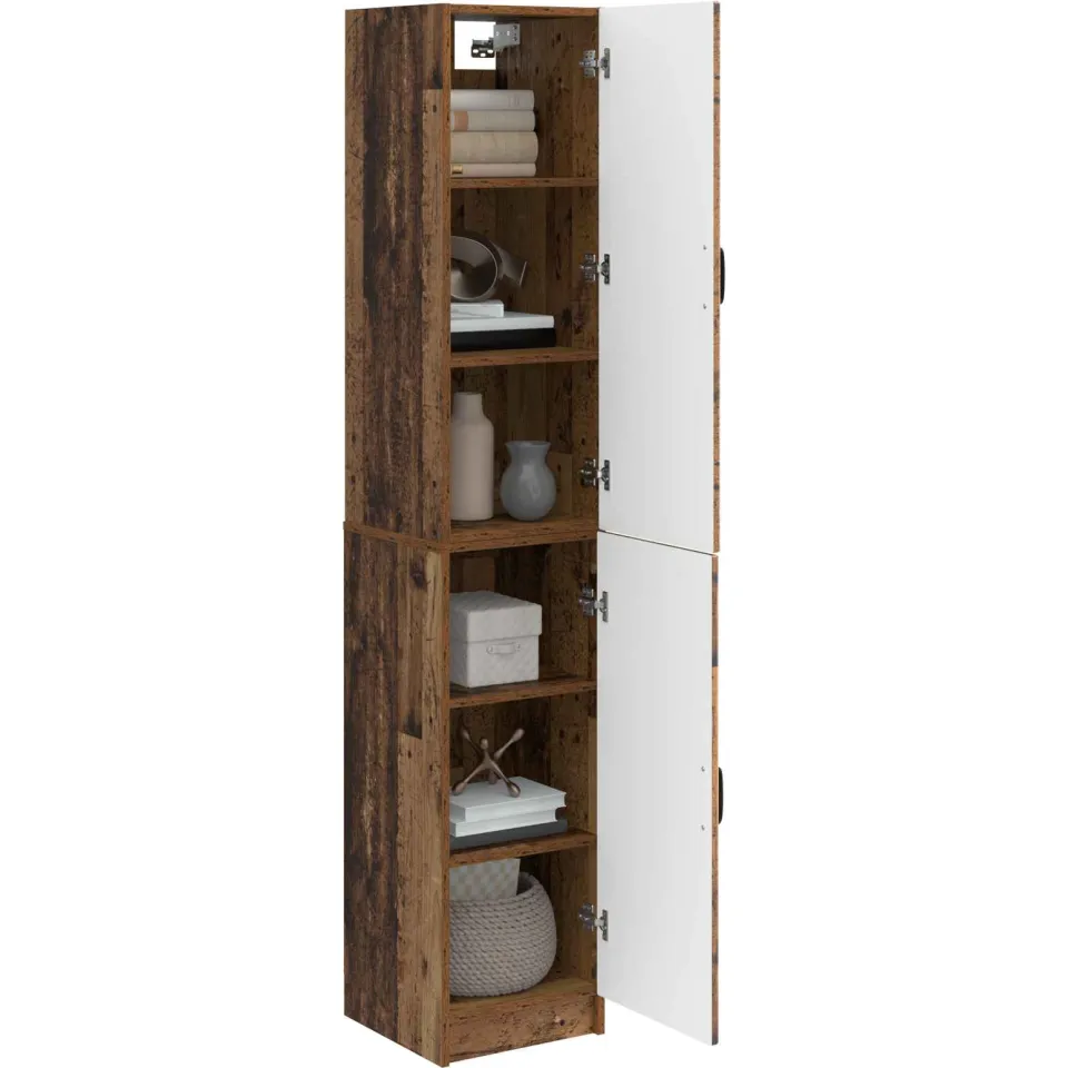 vidaXL Kastenset 2 st Oud hout Bewerkt hout Bruin