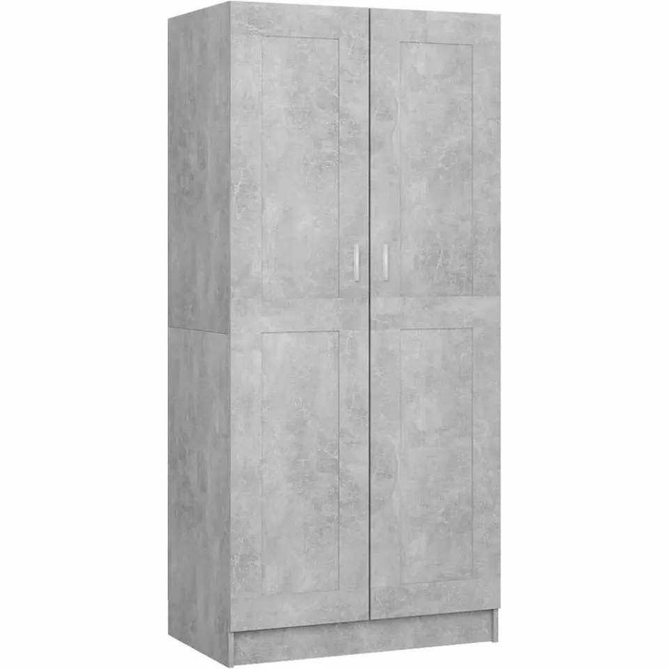 vidaXL Kledingkast 82,5x51,5x180 cm bewerkt hout betongrijs grijs, foto 4