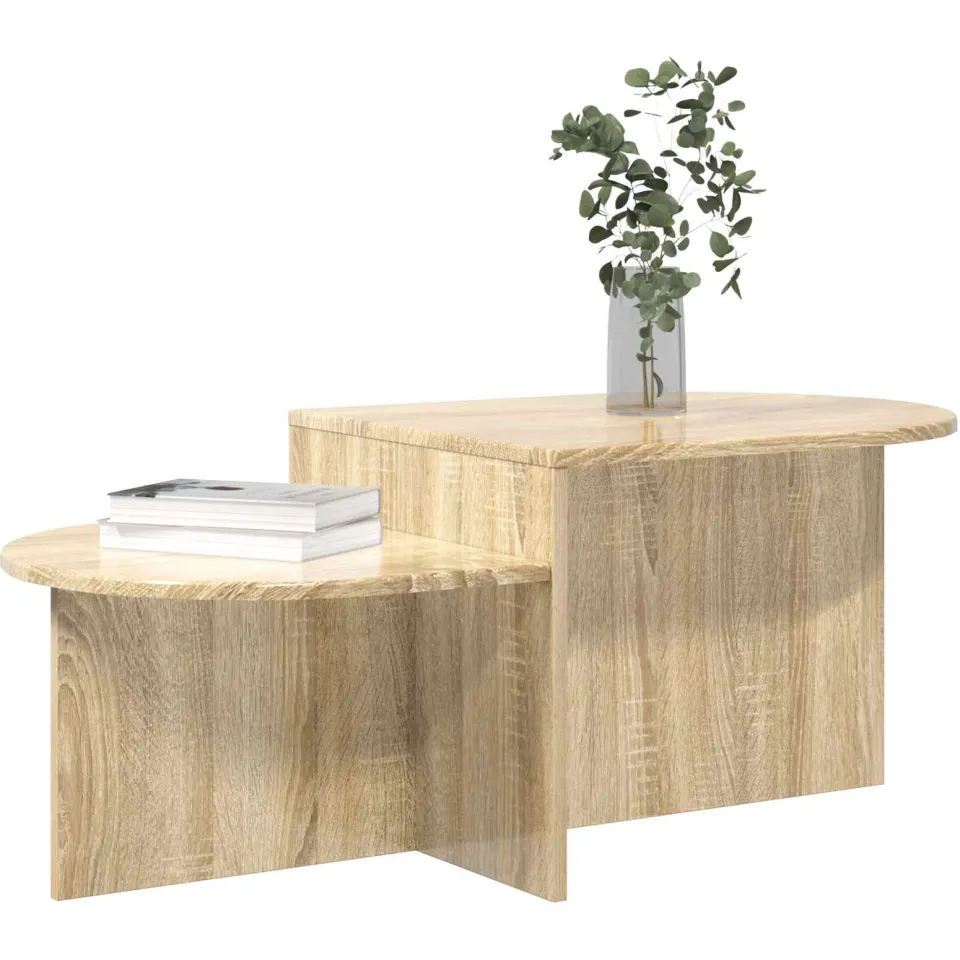 vidaXL Salontafel Sonoma Eiken 100 x 50 x 40 cm Bewerkt hout Bruin