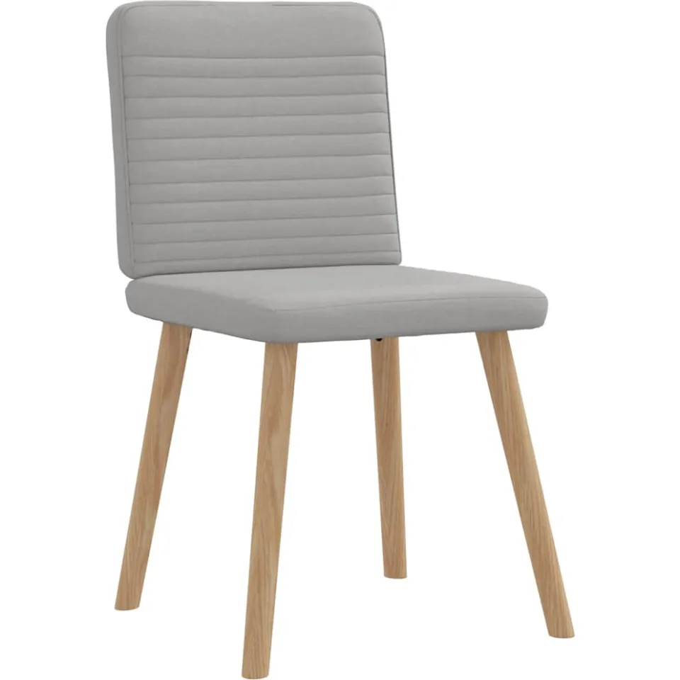 vidaXL Eetkamerstoelen 4 st stof wolk grijs