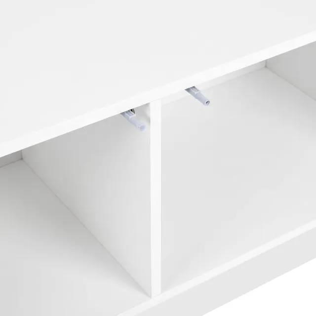 MODENUIT TV-meubel - LED-verlichting Met App-bediening - Voor De Woonkamer - MDF En Spaanplaat - Wit - 200x40x42 Cm
