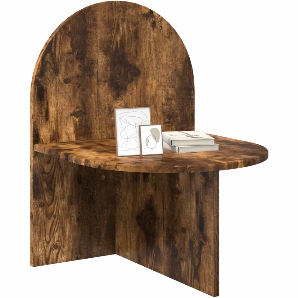 vidaXL Nachtkastje Gerookt Eiken 48 x 49 x 65 cm Bewerkt hout Bruin