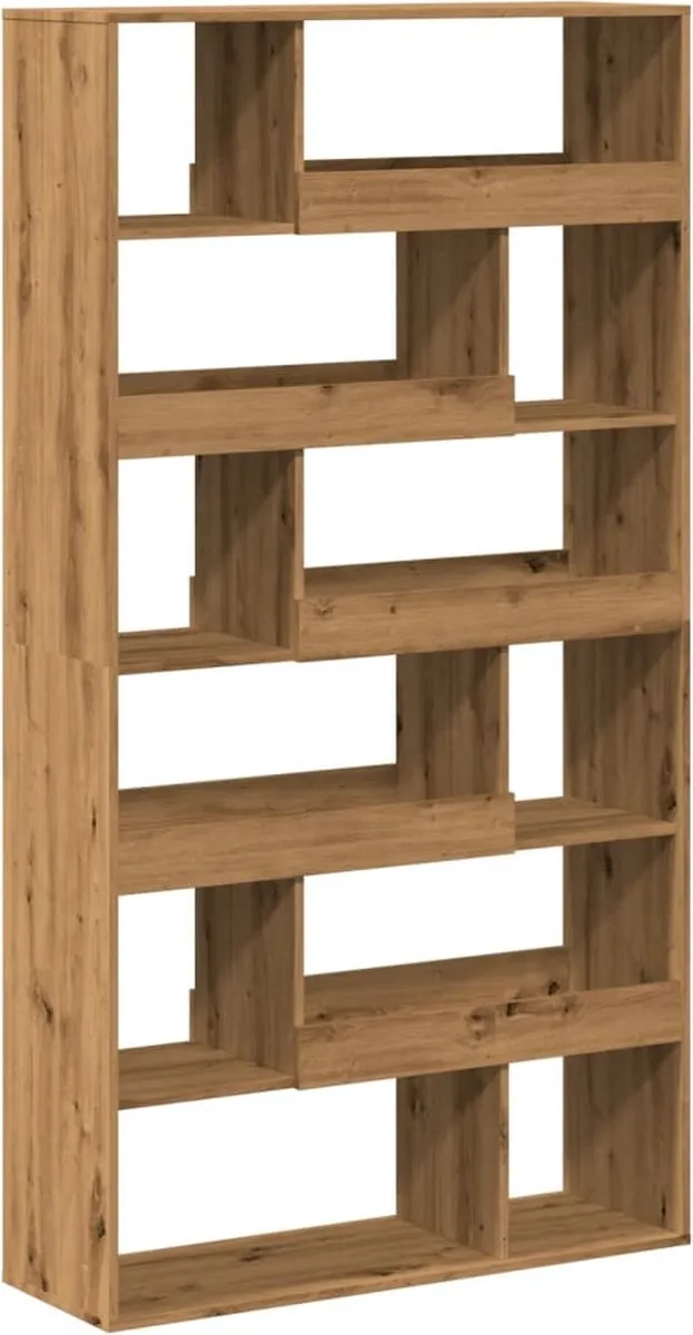 vidaXL Kamerscherm - 100x33x187,5 - cm - bewerkt - hout - artisanaal - eikenkleur artisanaal eiken