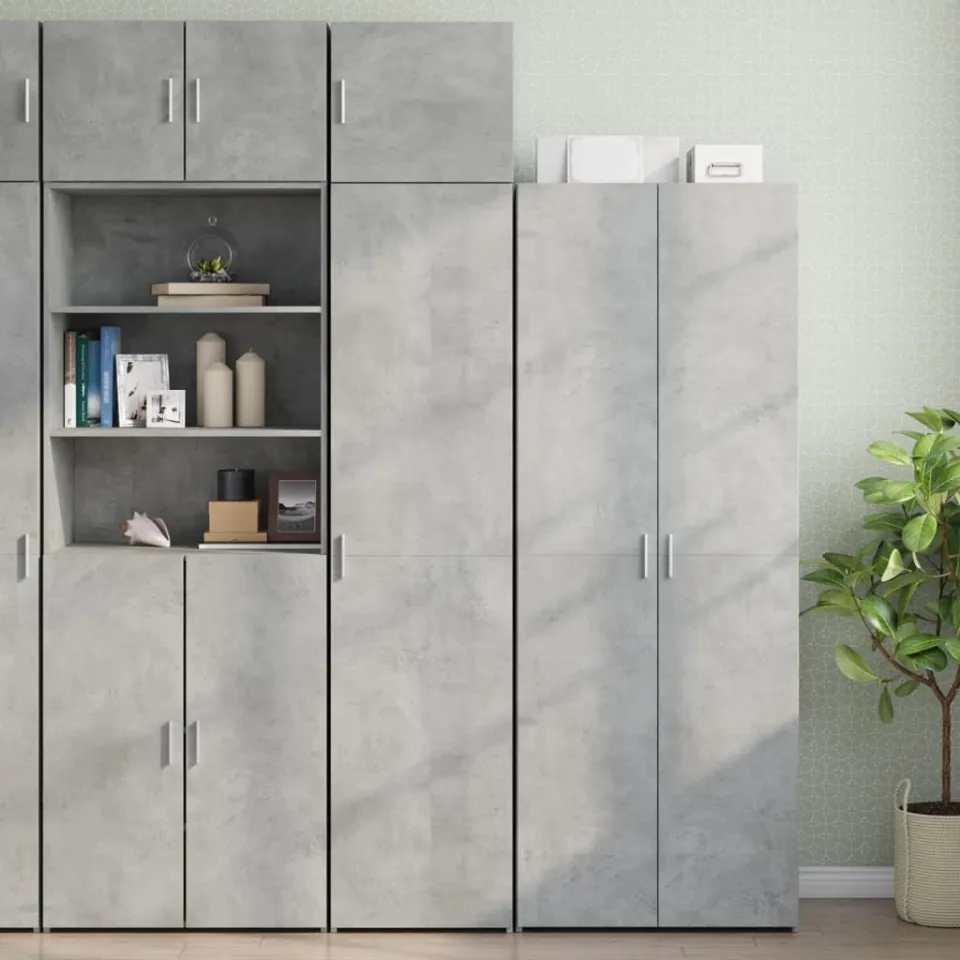 vidaXL Wandkast 45x42,5x40 cm bewerkt hout betongrijs grijs, foto 2