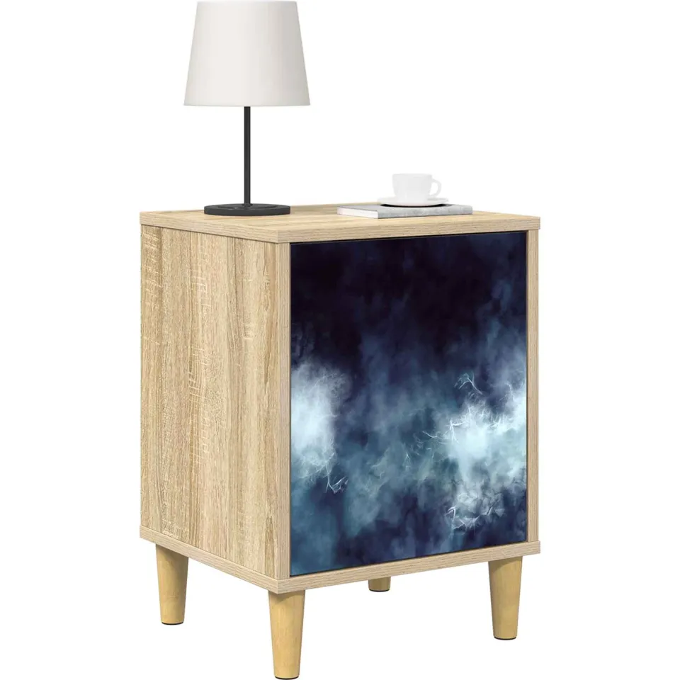 vidaXL Nachtkastje RAALTE Sonoma Eiken 36 x 33 x 50 cm Bewerkt hout