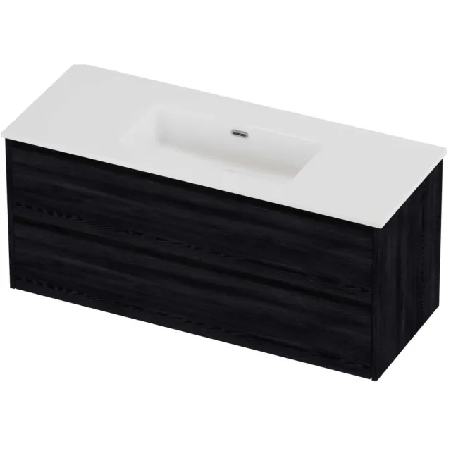 Proline Tribute Badmeubelset Porselein Elegant Enkel 120x46x54 cm Glans Wit Black Oak