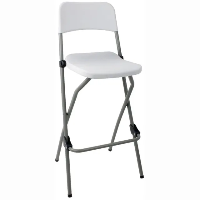 Metaal Bolero Opklapbare Barkruk (2 Stuks) - Bolero GR322 Wit