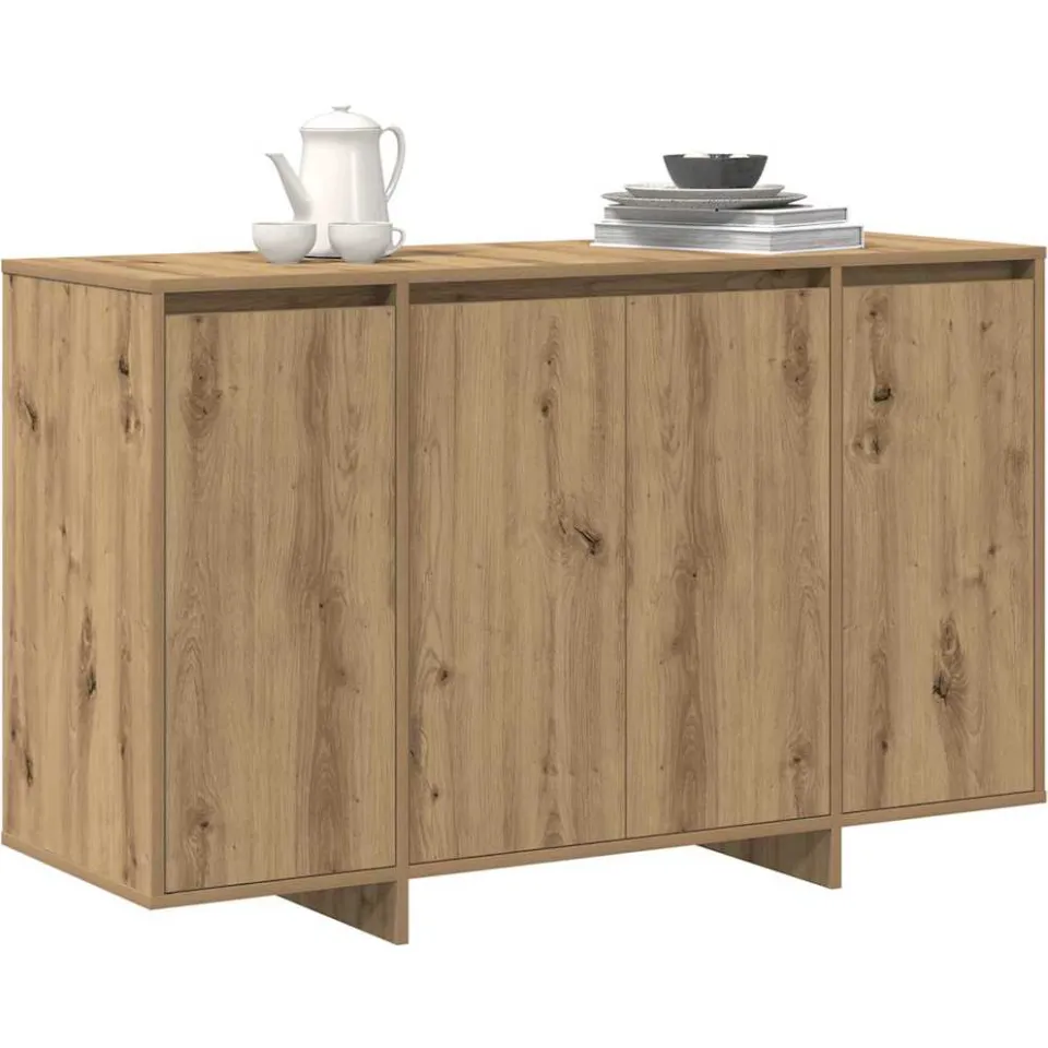 vidaXL Dressoir Artisan Eiken 120 x 41 x 75 cm Bewerkt hout Bruin