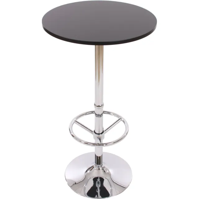 MCW Bartafel Bistrotafel Receptietafel Bari met voetsteun Ø60cm ~ zwart