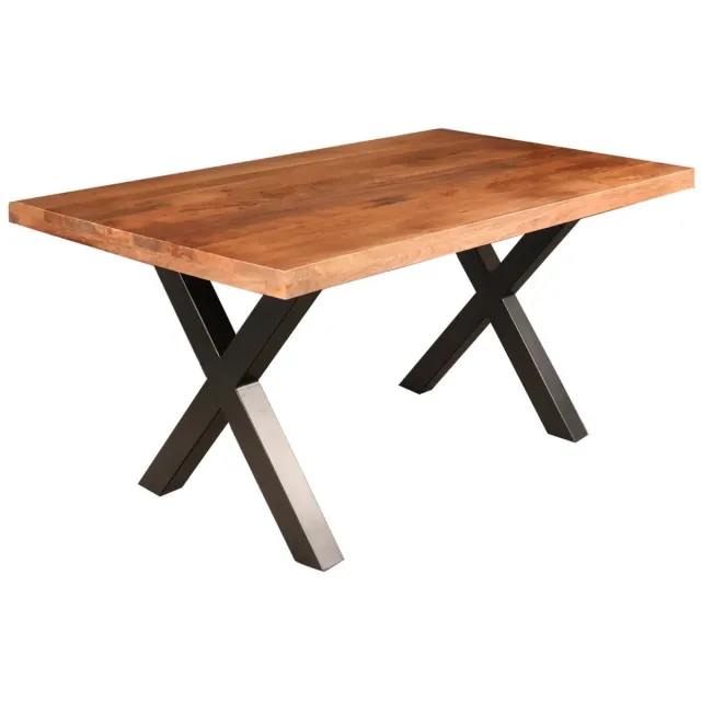 Lizzely Garden & Living Eettafel Zeno rechthoekig 180cm bruin duurzaam mangohout langwerpig eetkamertafel hout