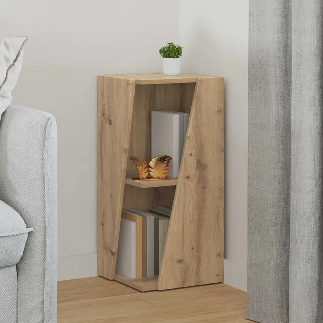 vidaXL Zijplank 33 x 32 x 70,5 cm Bewerkt hout Artisan Eiken, foto 2