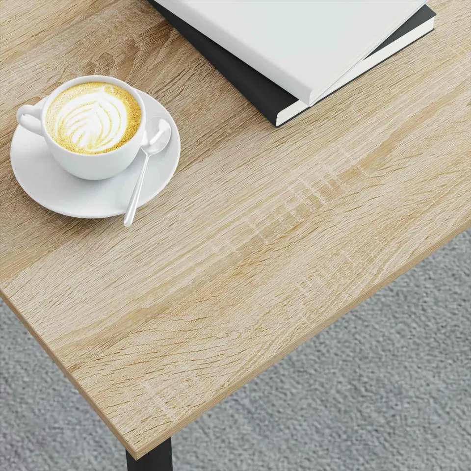 vidaXL Salontafel Sonoma Eiken 80 x 80 x 45 cm Bewerkt hout, foto 4