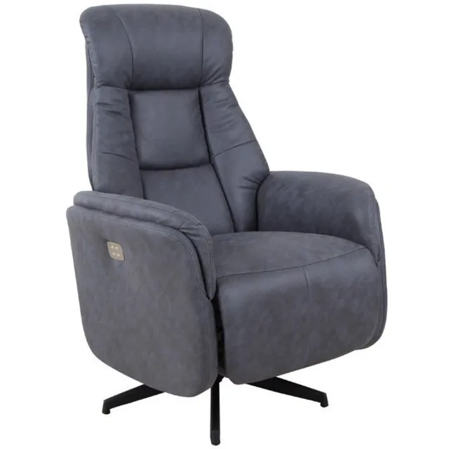 Pure garden living Elektrische Relaxstoel - Elektrische Stoel - Relaxfauteuil - Stoel met Elektrische Bediening - Draaibare Stoel - Comfortabele Zachte Stoel - Verstelbare Relaxstoel - Draaibaar - Elektrisch - 135 kg Draagvermogen - 118 x 73 x 83 cm - Donkergrijs