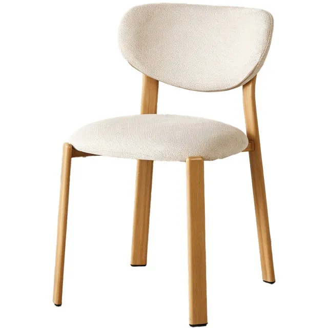 Lizzely Garden & Living SET DEAL 4 stuks: Eetkamerstoel Japandi Benja beige lichtbruin poten japanse stijl eetstoel zetel