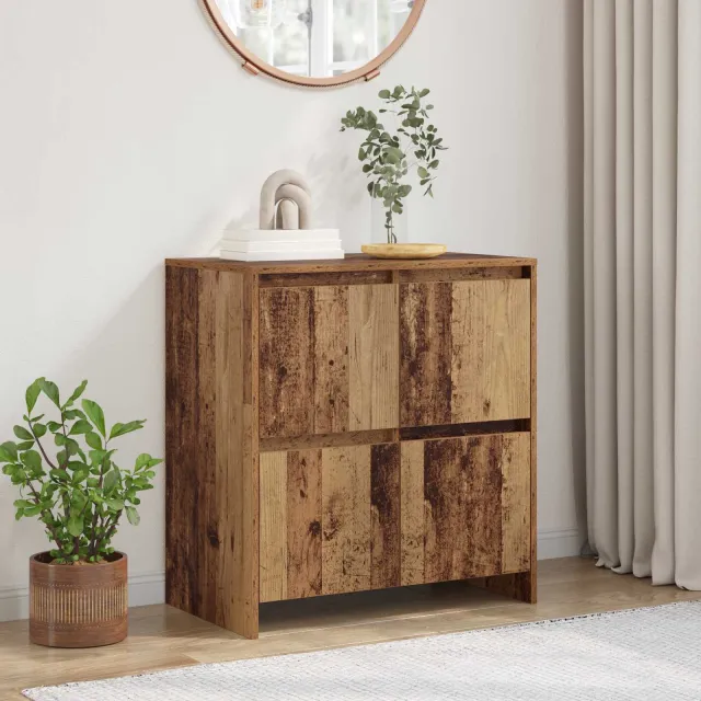 vidaXL Dressoir Oudhout 70 x 41 x 75 cm Bewerkt hout Bruin