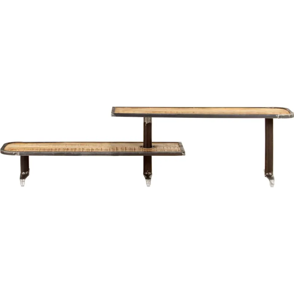 vidaXL Tv-meubel 160x30x40 cm massief mangohout bruin, foto 2