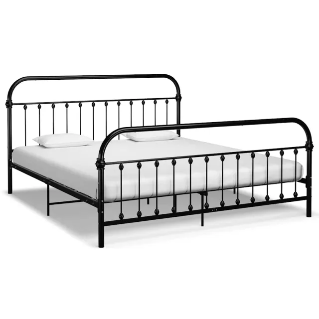 vidaXL Bedframe metaal zwart 180x200 cm