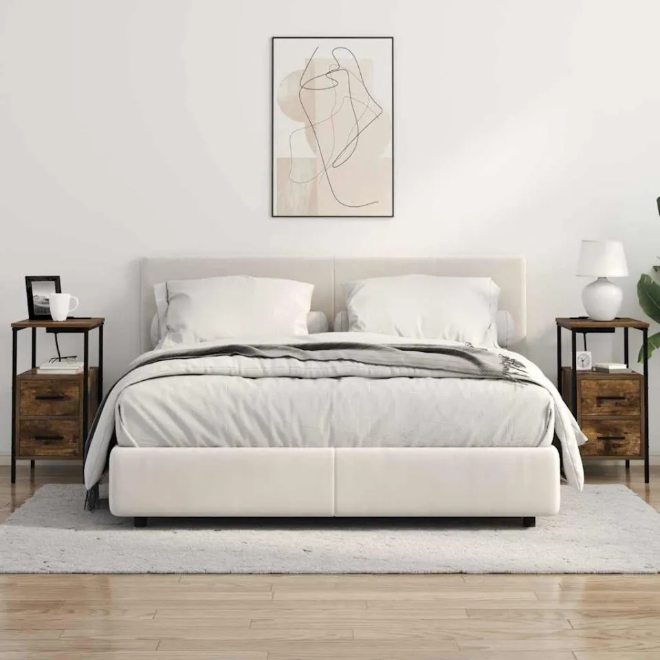 vidaXL Nachtkastje 2 st Gerookt eiken 30 x 48 x 61 cm Bewerkt hout, foto 4