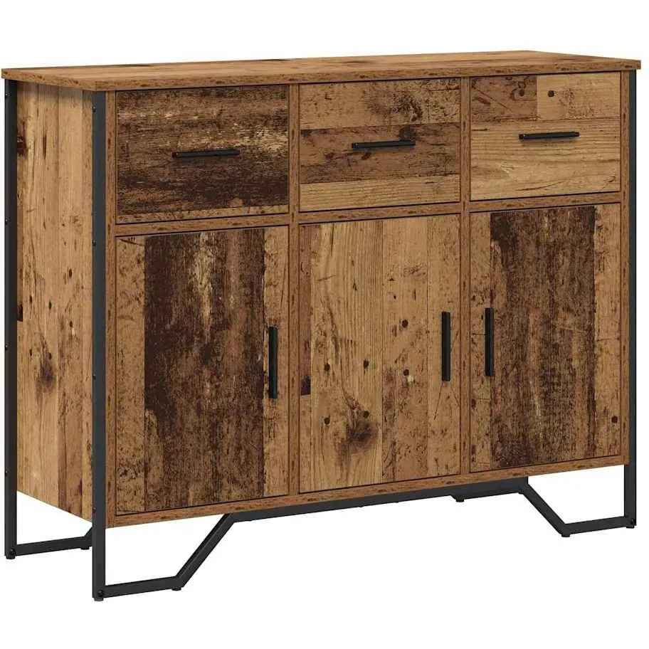 vidaXL Dressoir Oudhout 97 x 32,5 x 74,5 cm bruin, foto 3
