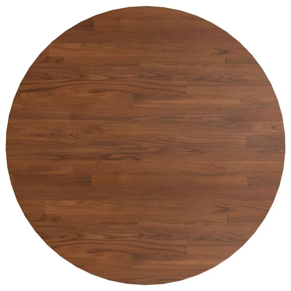 vidaXL Tafelblad rond Ø80x1,5 cm bewerkt massief eikenhout donkerbruin, foto 2