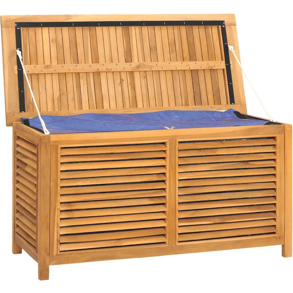 vidaXL Tuinbox met zak 114x50x58 cm massief teakhout bruin, foto 4